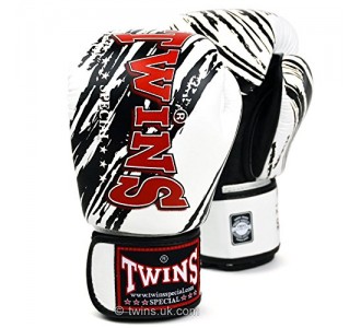 Боксерские перчатки Twins Special с рисунком (FBGV-TW2 white-black)